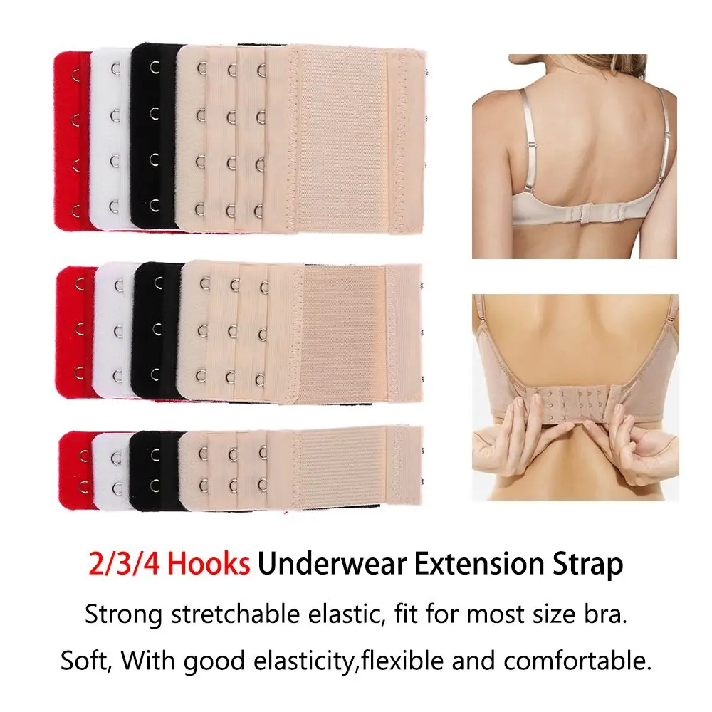 

1/3Pcs 2/3/4 Hooks Maternity Women Brassiere Strap Underwear Extension Bra Buckle Bra Extender Hook