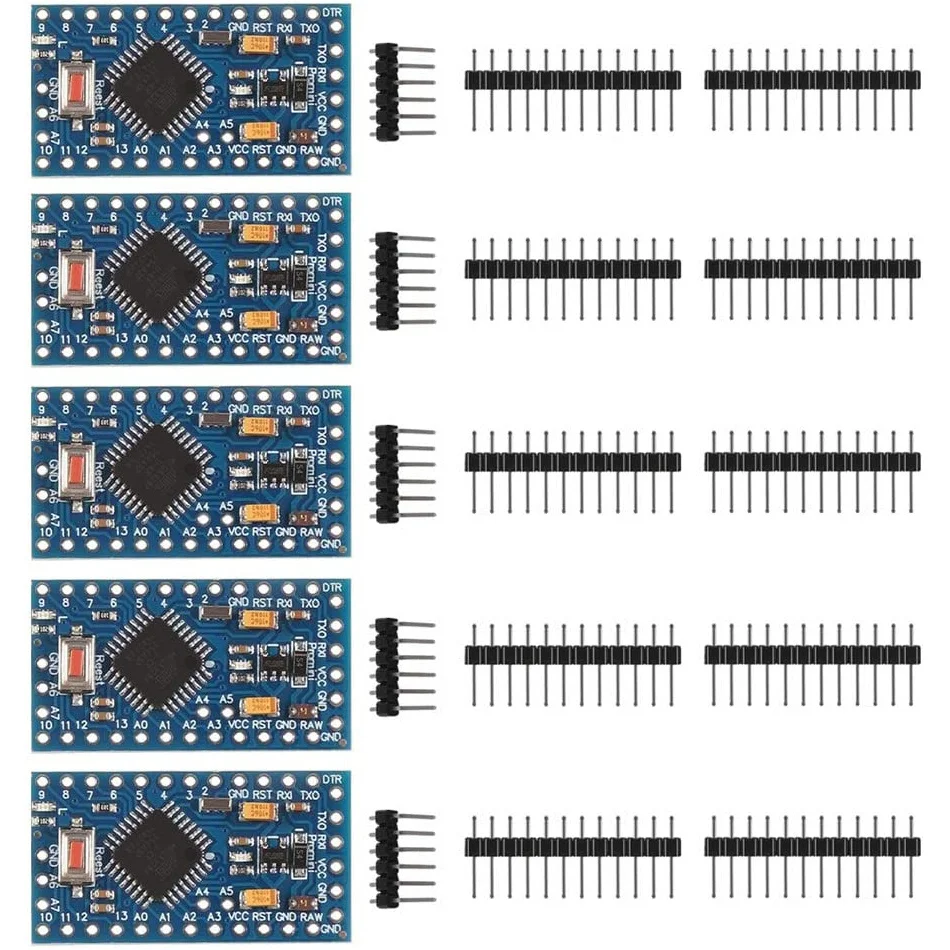 

5 шт. PRO Mini Atmega328P-AU 5 В/16 МГц 3,3 В 8 м макетная плата микроконтроллер с загрузкой со штырьковыми разъемами для Arduino