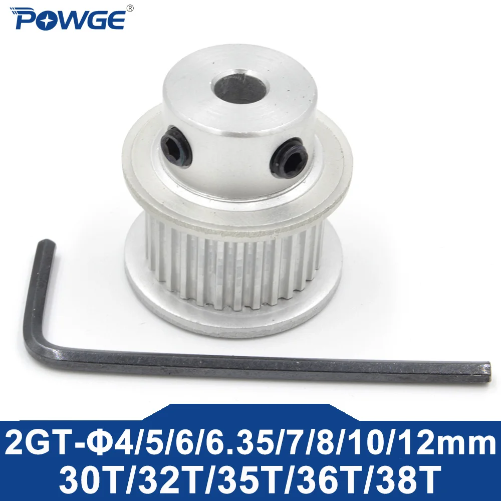 

POWGE Шкив ГРМ 30T 2GT Алюминий 5/6/6.35/7/8 мм