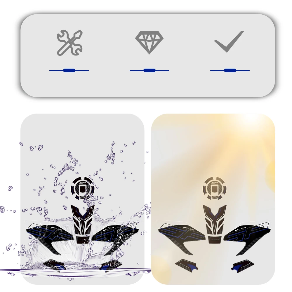 Мотоциклетная 3D гелевая смоляная наклейка 3D-наклейка Защитный комплект