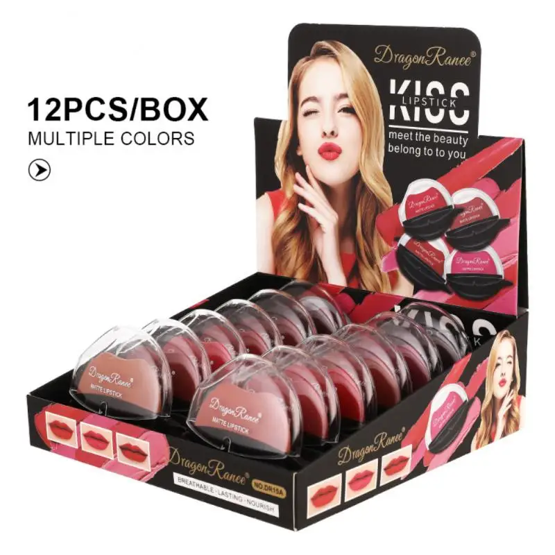 

/set Of Lip-shaped Lipstick Lazy Blush Lipstick Matte Makeup Moisturizing Lip Gloss Waterproof Non-stick Cup TSLM1
