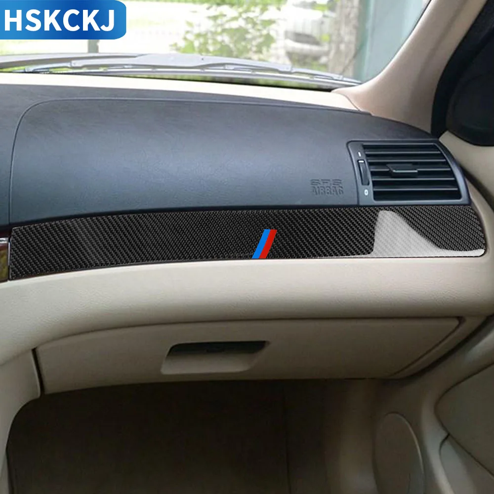 

For BMW 3 Series E46 1998-2005 Multiple Colors Carbon Fiber Sticker Copilot Central Control Dashboard Strip Interiors Accessorie