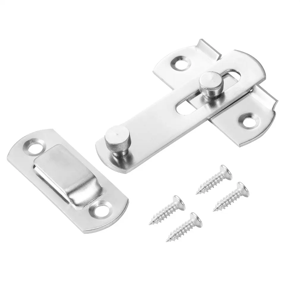 

Stainless Steel Matte Black Door Latch for Locking Sliding Right Angle Door Lock Gate Bolt Wine Cabinet Closet Window Door Lock