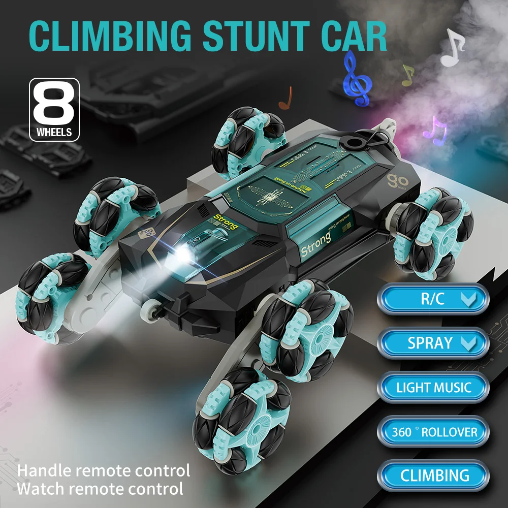 

Six Stunt Car Skip Drift Spray Swing Arm Remote Control Car Climb Stair Climbing Deformation Double-sided Spiral Toys For Boys