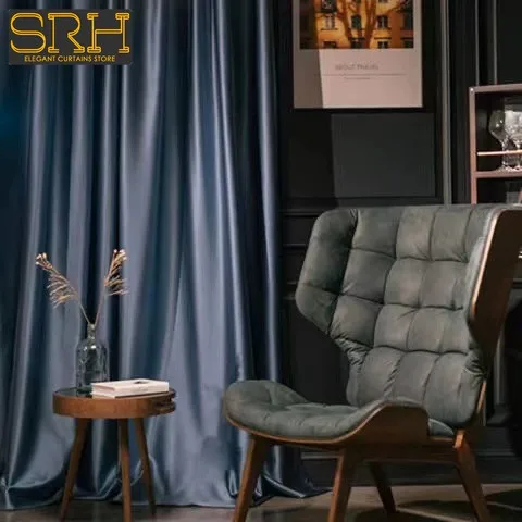 Легкие роскошные однотонные шторы для гостиной спальни фоновый декор ткань окно