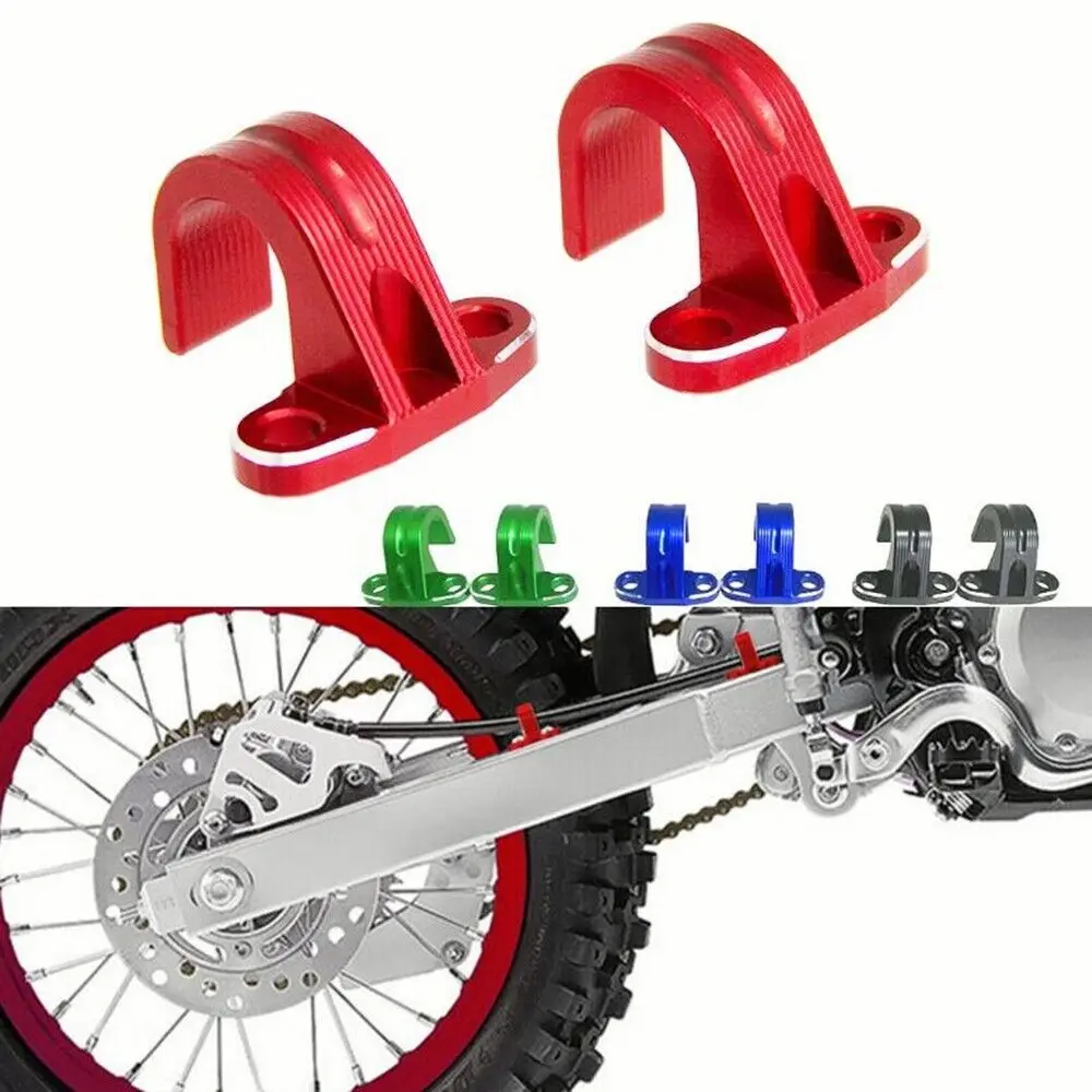 

2X Rear Brake Line Hose Cable Guide Clamp For Honda CR 125R 250R 500R 1987-2001