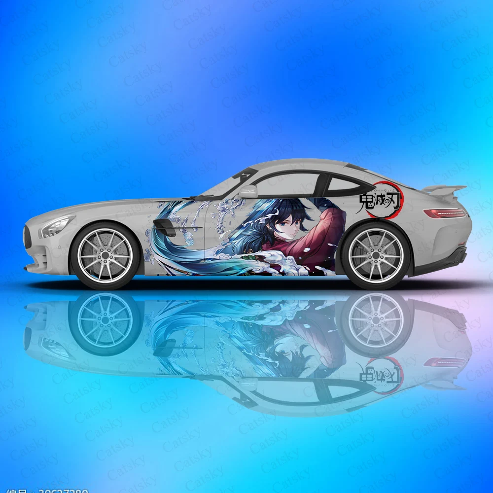 

Tomioka Giyuu Anime Car Decal Side Graphic Wrap Vinyl Modified Auto Parts Car Sticker Demon Slayer anime custom pattern DIY