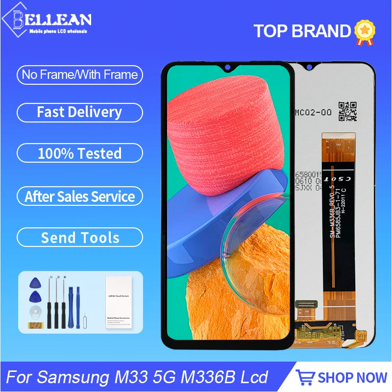 

6.6 Inch M336 Display For Samsung Galaxy M33 5G Lcd Touch Digitizer Assembly M336B M336B/DS Screen With Tools Free Shipping