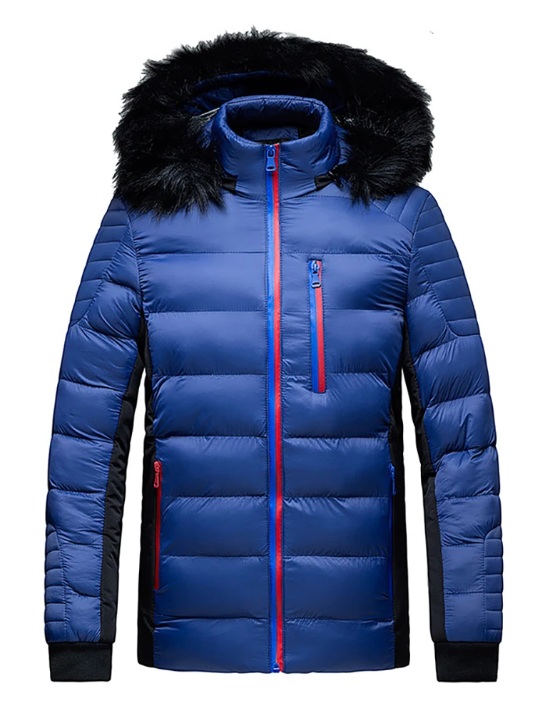 Thick 2022 Winter Jacket Men's New Fashion Hooded Men's Warm Casual Black Jacket Thickened Windproof Parka Male Coat