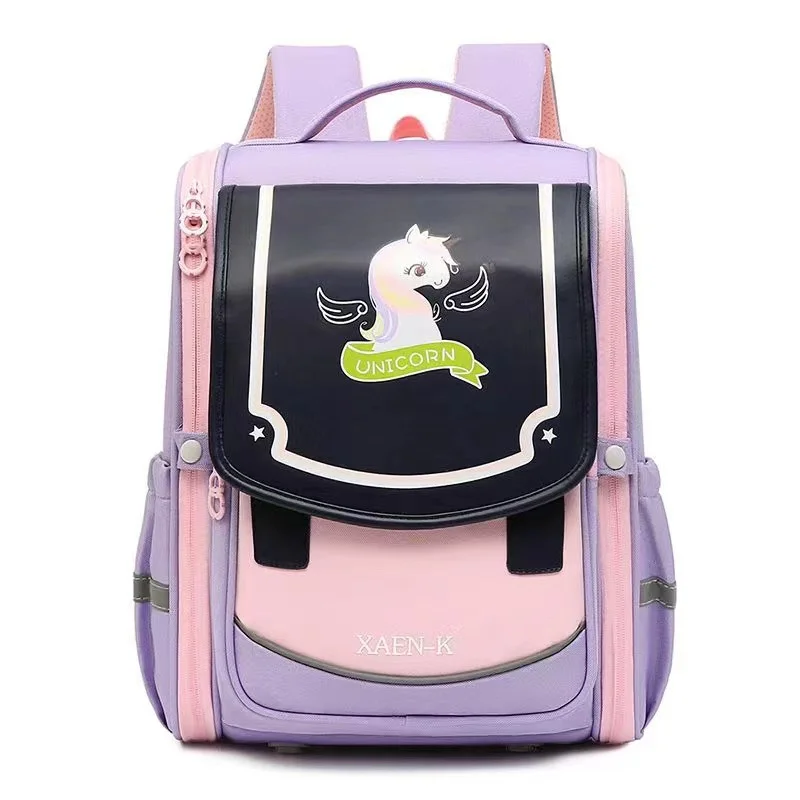 Cute British Style Children PU Unicorn Astronaut Cartoon Backpacks New Girls Boys Students Large Capacity Schoolbags for Travel