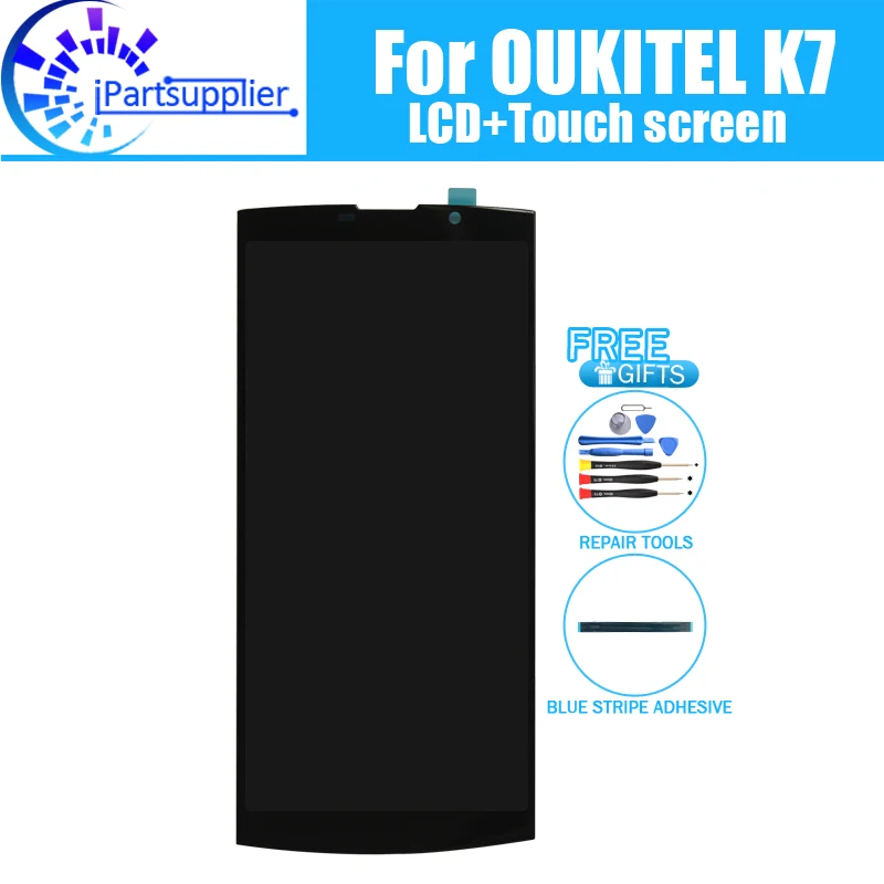 

Дисплей с тачскрином OUKITEL K7, 6,0 дюймов, 100% оригинальный протестированный ЖК-дигитайзер, стеклянная панель, замена для OUKITEL K7