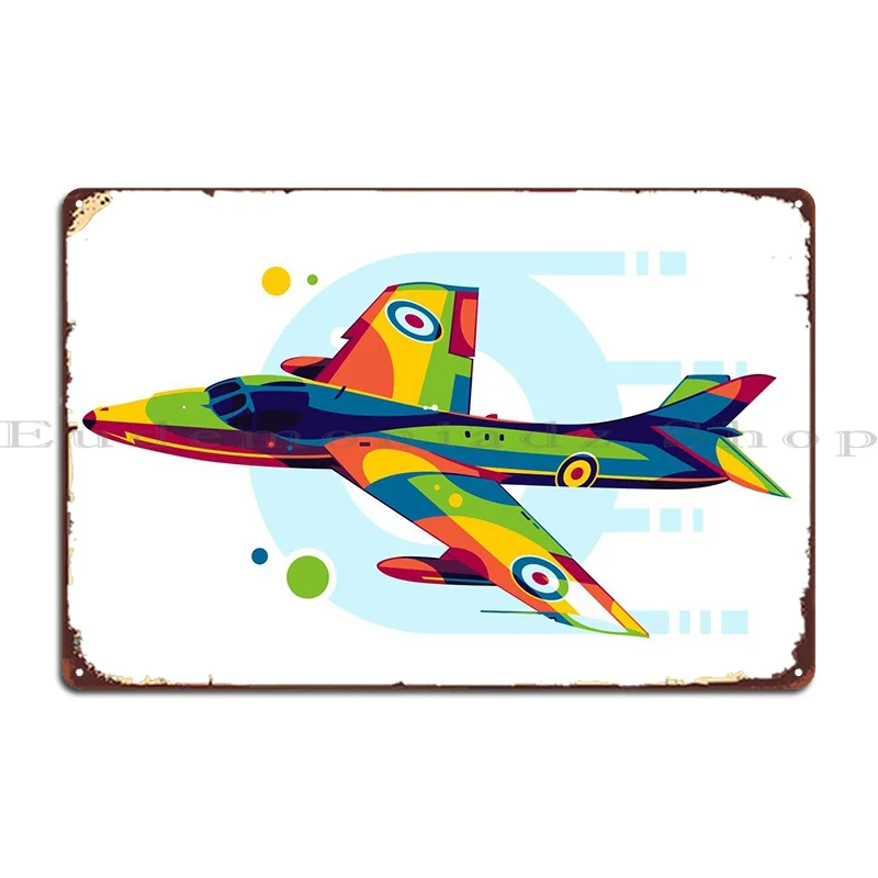 Hawker Hunter металлическая вывеска дизайн живопись под заказ железная фотография