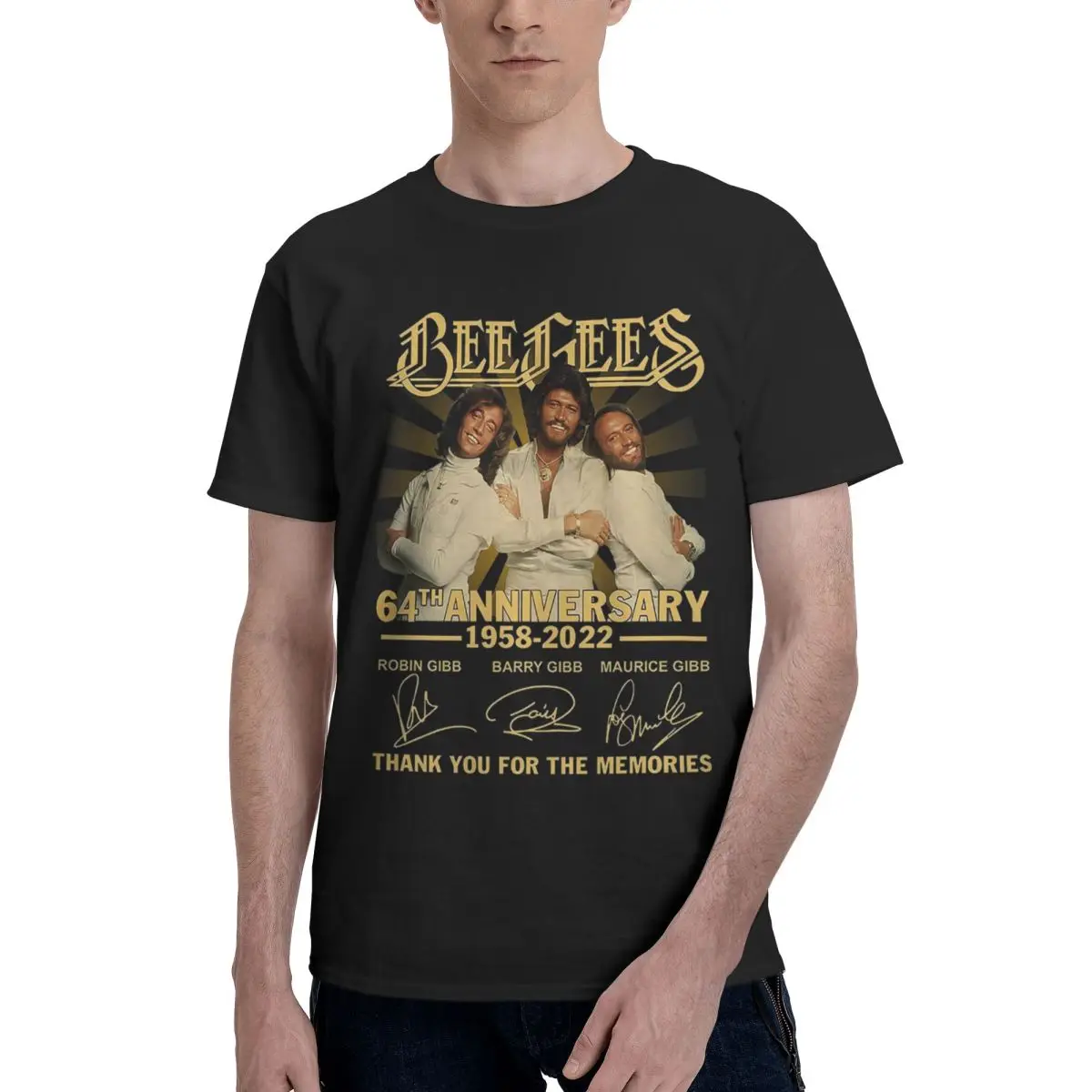 Bee Gees 65-летие 1958 2023 подписы Спасибо за память 100% хлопок повседневная дышащая