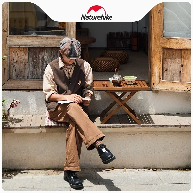 Легкий складной стол Naturehike портативный быстроскладной из цельного дерева для