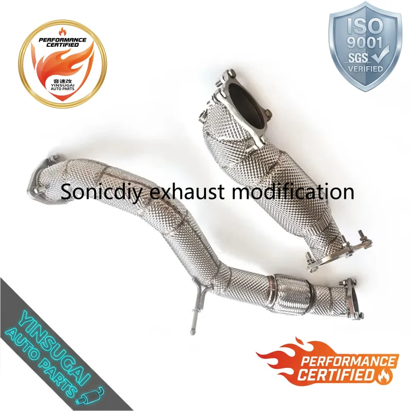 Фото Высокоэффективный коллектор Sonicdiy из нержавеющей стали SS304 для BMW 328i 2.5 E90 E92 E93: улучшение внешнего вида и производительности выхлопной системы №1