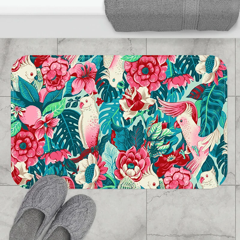 

Birds Carpet Living Room Mat Home Entrance Doormat Absorbent Bathroom Rug Kitchen Decoration Doormats Rugs Floor Mats Foot Bath