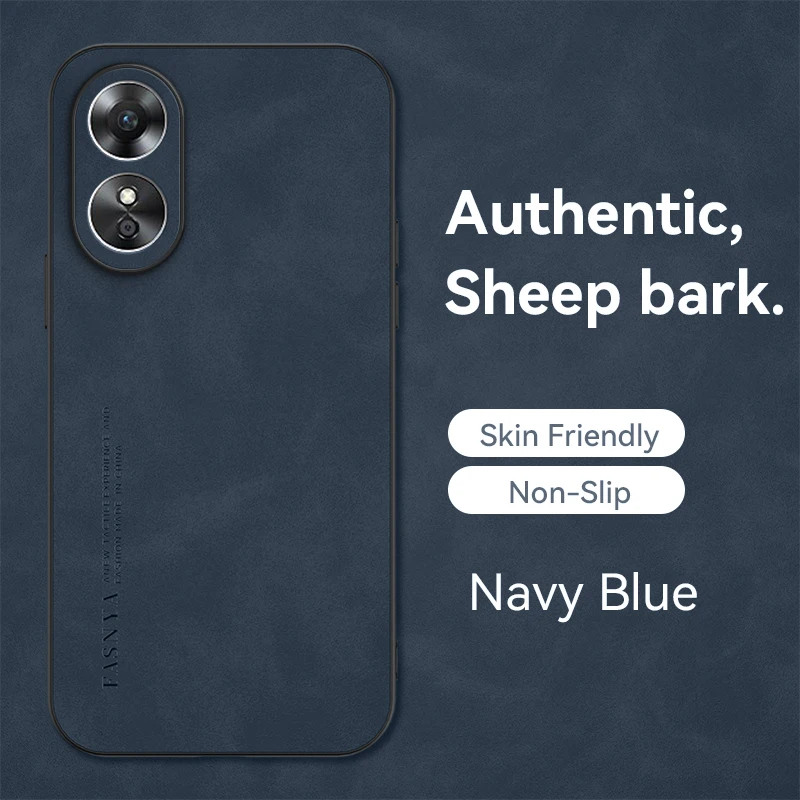 

Luxury Leather Case for Oppo A17 CPH2477 Ultra-thin Frosted Soft Silicone Armor Shockproof Heat Dissipation Phone Cover OppoA17