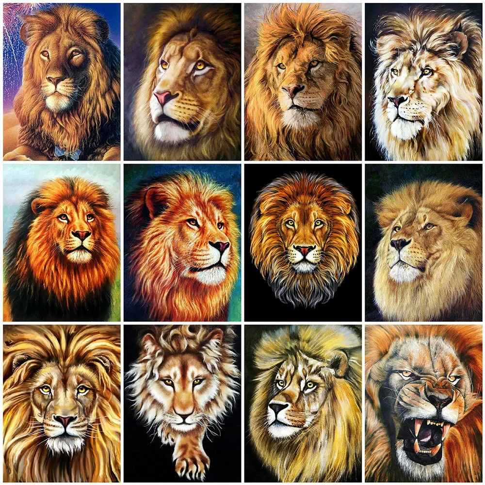 

EverShine Diamond Mosaic Lion New Arrivals Rhinestone Picture Diamond Painting Animal Bead Embroidery Full Square Drill Wall Art