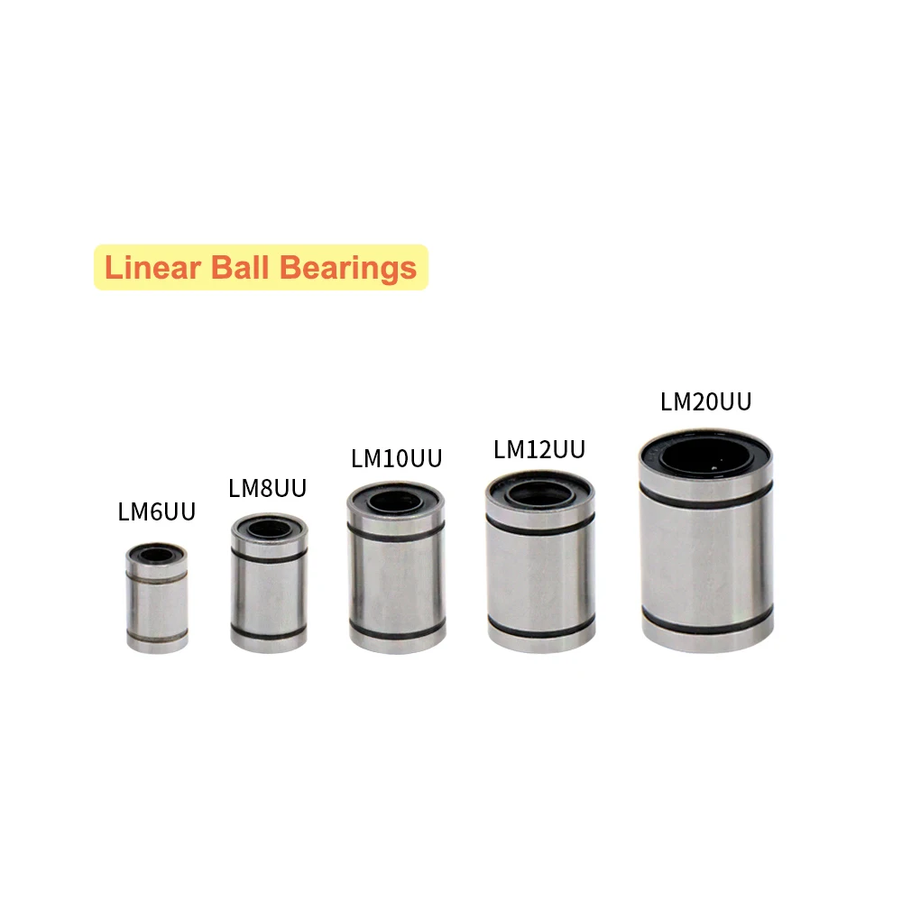 

Линейные шарикоподшипники LM6UU LM8UU LM10UU LM12UU, подшипник с оптической осью, Гладкий стержень, линейный подшипник, запчасти для 3D-принтера, 2 шт.