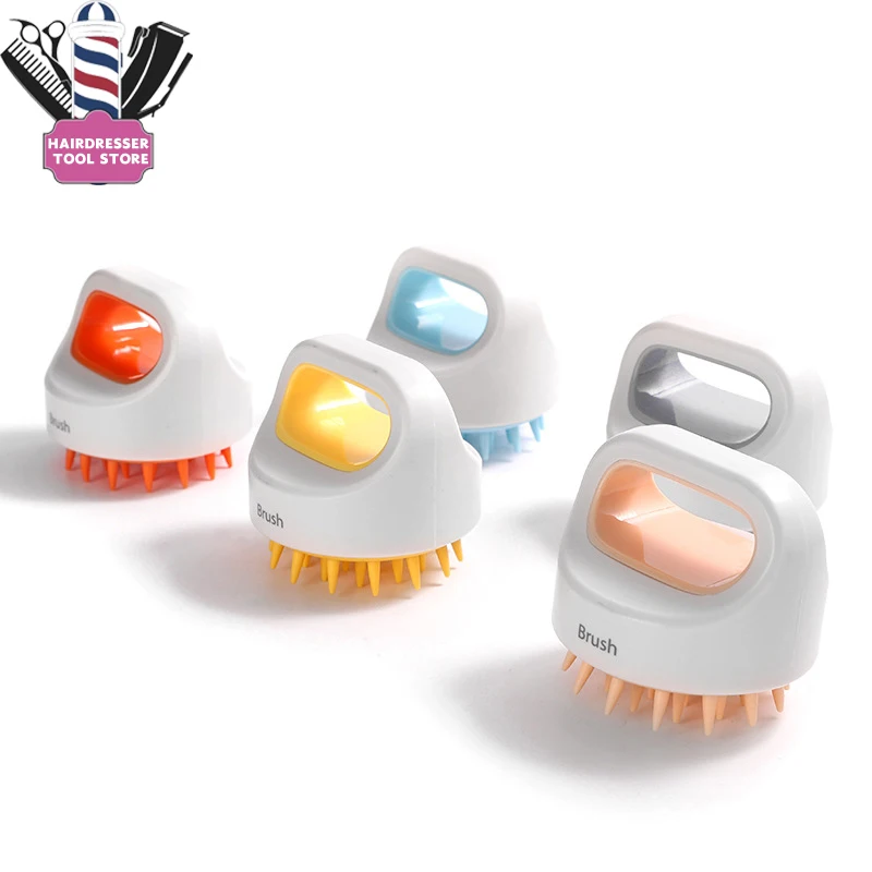 

Candy Color Silicone Shampoo Scalp Hair Massager Brush Wet and Dry Soft Head Cleaning Comb Household Bath Body Washing Care Tool