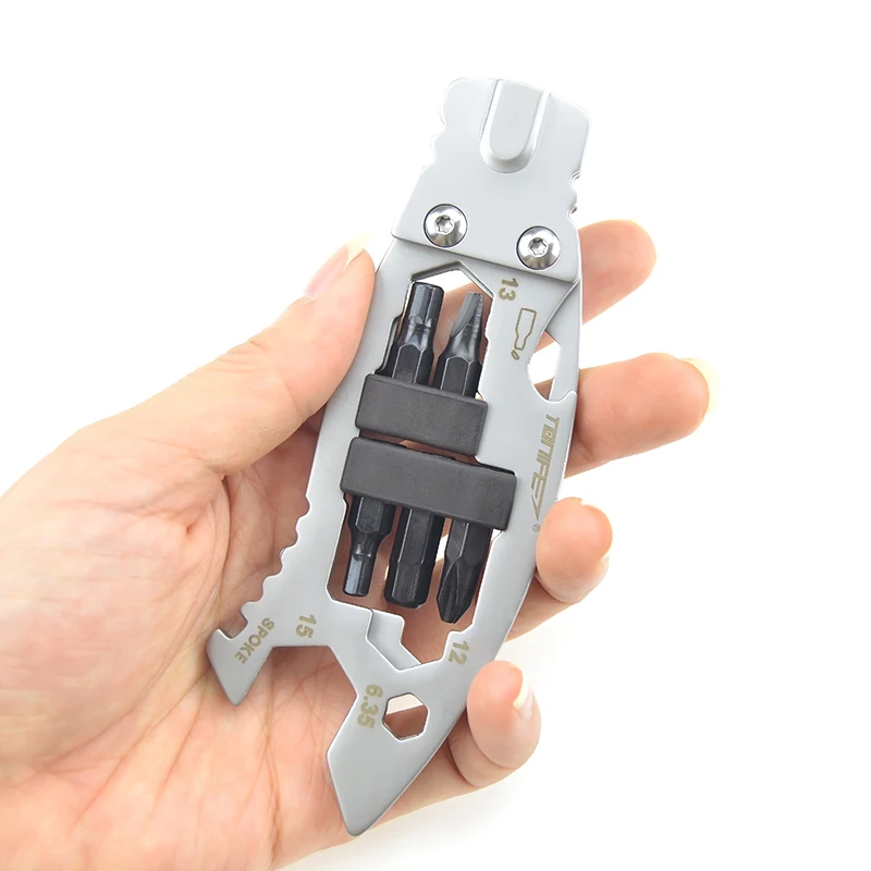 

TONIFE MT2008 Practical Bicycle Repair Tool Multifunction Bike Fix Tools Hex Wrench Bottle Opener Screwdriver With sheath