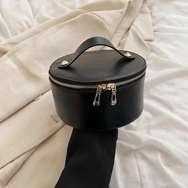 

CUCU High quality luxury Makeup special cosmetic bag for women portable double zipper waterproof PU leather travel make up case