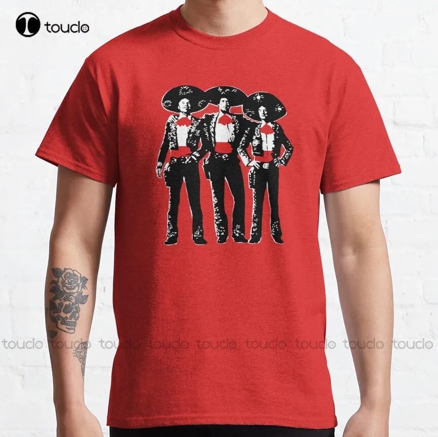 

Three Amigos - Pop Art on Red Classic T-Shirt workout shirts for men Custom aldult Teen unisex digital printing xs-5xl cotton