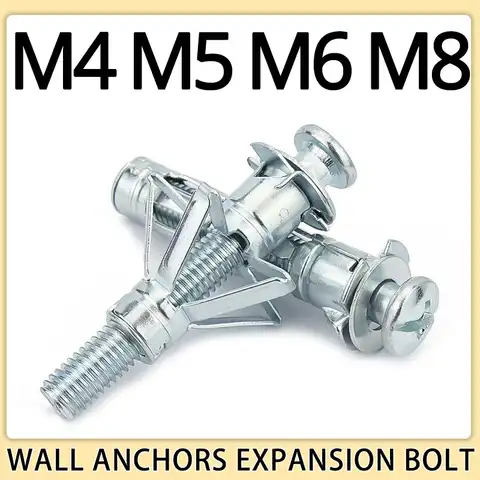 M4, M5, M6, M8, строительный якорь, гипсокартон, настенный потолочный расширительный болт, трубка самолета, труба, фиксация, полые заглушки, метал...