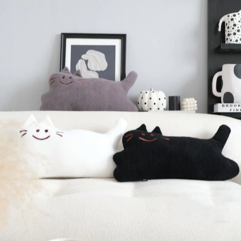 

Cartoon Cat Black Cushion cojines decorativos para sofá Home Fabric Sofa Cushion For Home Room Decor подушка для сексa