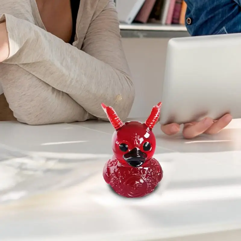 Дьявол Утка Готический Панк Коллекционные Фигурки Утки из Смолы Сатанинский