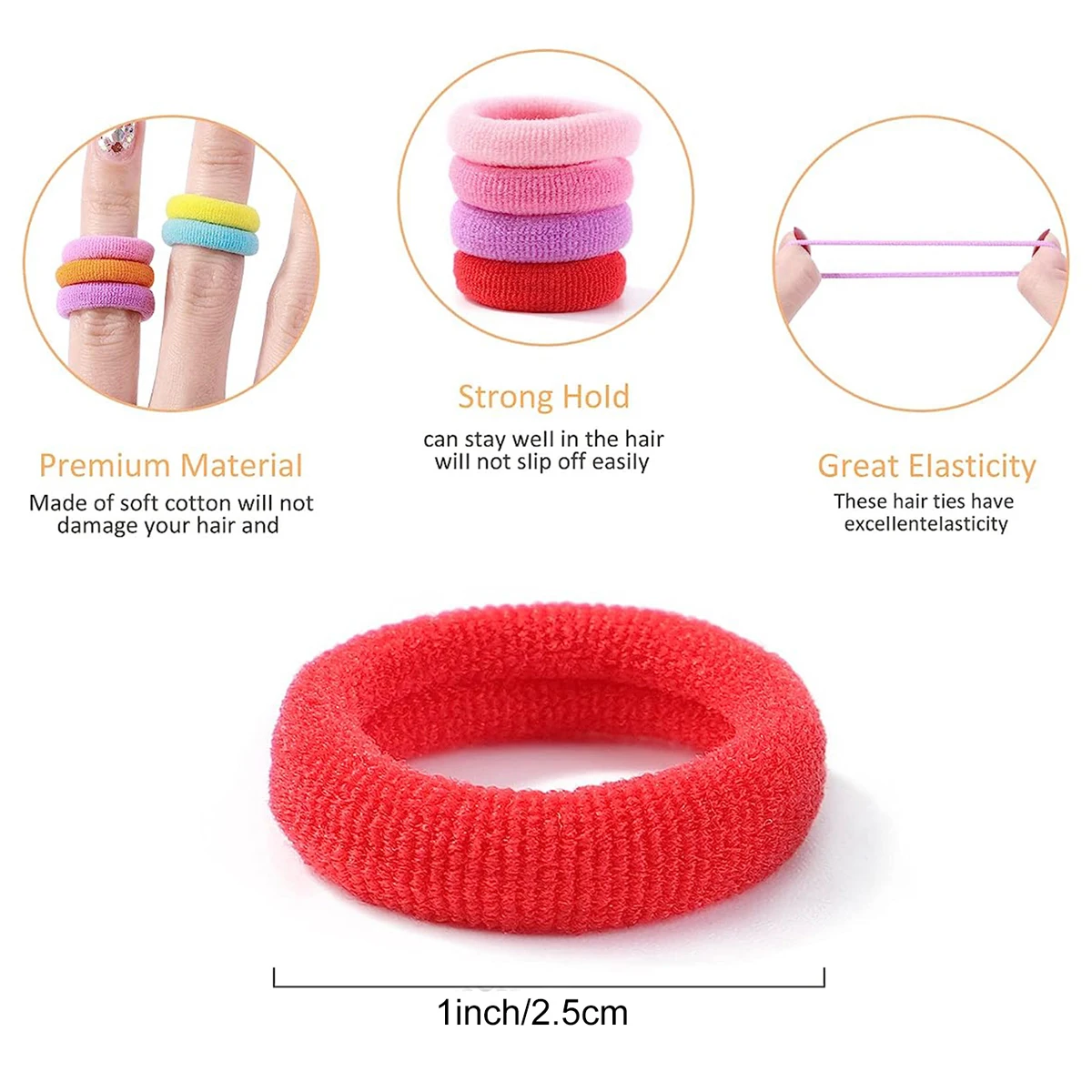 Набор Разноцветных Эластичных Резинок Для Волос Девочек - 300/250 Шт. Прочные
