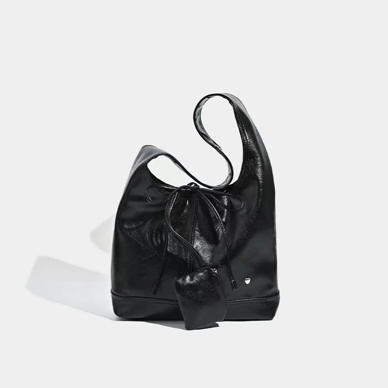 Вместительная модная сумка через плечо повседневная простая большая сумочка для