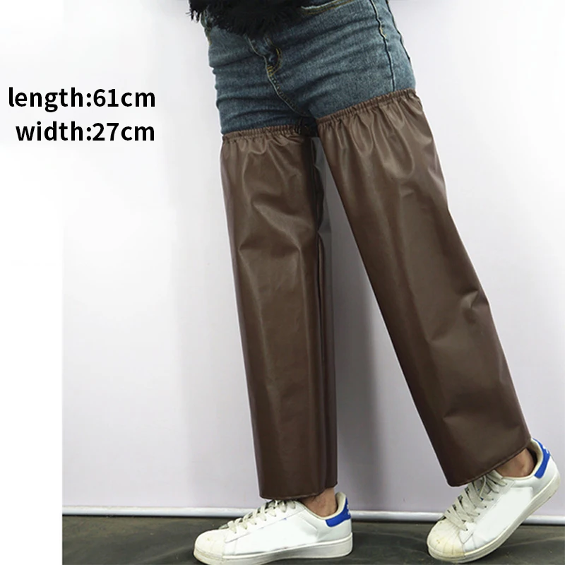 

Уличные дождевые штаны, чехлы для ног, пешие прогулки, кемпинга, верховой езды, ПВХ, водонепроницаемые, предотвращающие брызги, до колена, чехлы для ног, аксессуары для мотоциклов