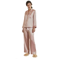 30mm mulberry silk pajamas for women thickened sets womens outfits solid color long sleeved womens nightwear sexy sleepwear