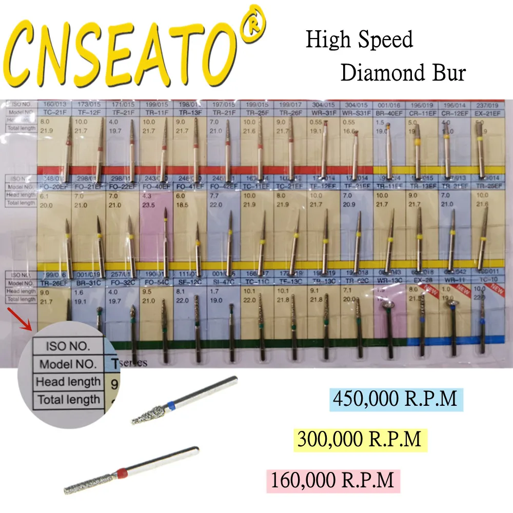 Стоматологический алмазный Бур пробник 154 моделей дисплей для стоматологии