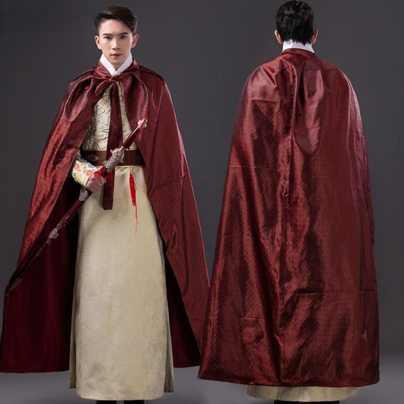 

Qing Dynasty Prince Cloak Ancient Hanfu Costumes Male Tang Suit Coaplsy Traditional Chinese Clothing National Carnival Outfit