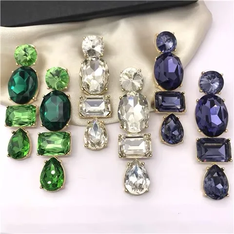 

Long Exaggerated High Sense Luxury Stud Earrings Multi-Color Option Piercing Aretes De Mujer Pendientes Brincos Boucles