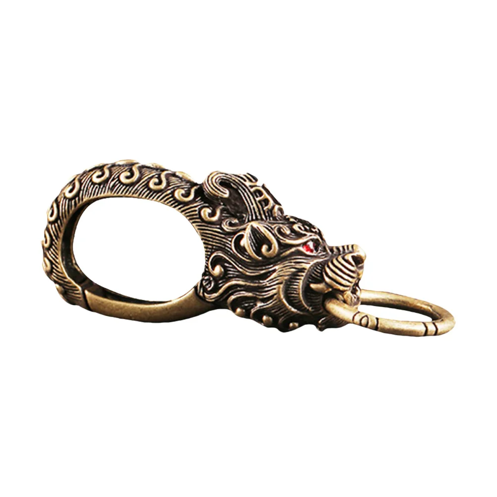 

Keychain Keyrings Car Keys Car Keychain Clip Statue Carabiner Keychain Clip Vintage Keychain Brass Retro Keychain Man