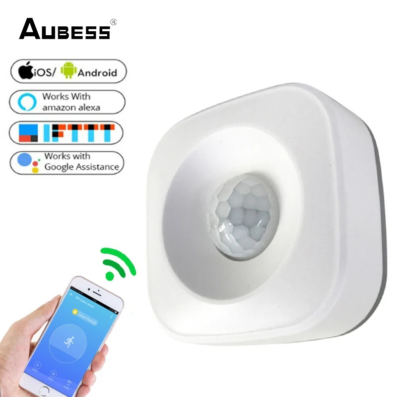 

Tuya WiFi PIR Motion Sensor Wireless Infrared Detector Security Burglar Alarm Sensor IFTTT For Smart Life APP Alexa Assistant
