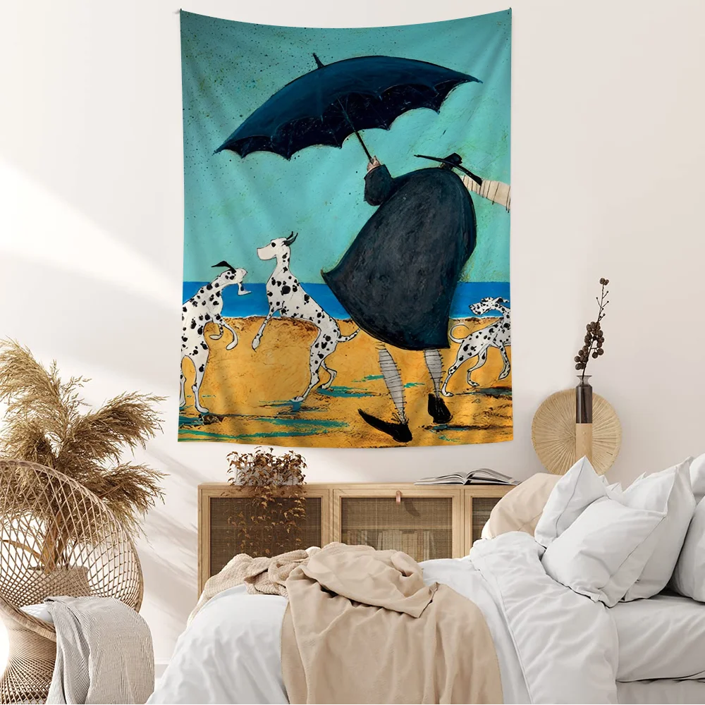 Настенный Гобелен Sam Toft с абстрактным пейзажем цветные богемные настенные