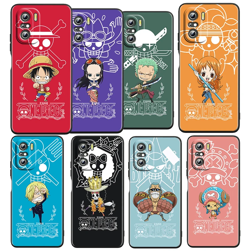 

Cartoon One Piece Cute For Xiaomi Redmi 10 10X K40 K30 K20 9 9I 9A 9C 8 5G Silicone Soft Black Phone Case Funda Coque Capa Cover