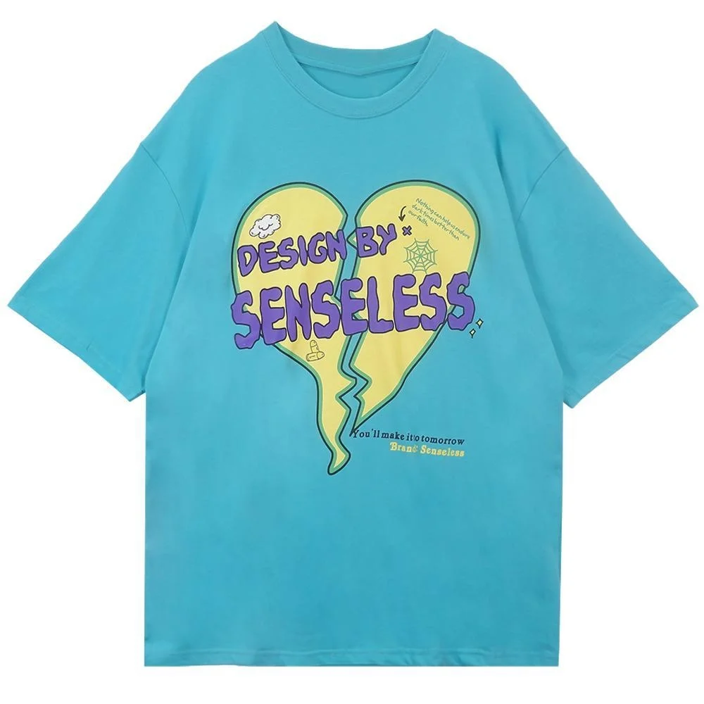 Женская футболка с коротким рукавом круглым вырезом и принтом |