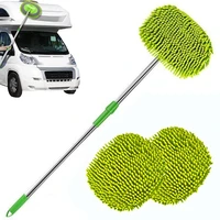2 in 1 car cleaning brush car wash brush telescoping long handle cleaning mop broom auto accessories adjustable super absorbent