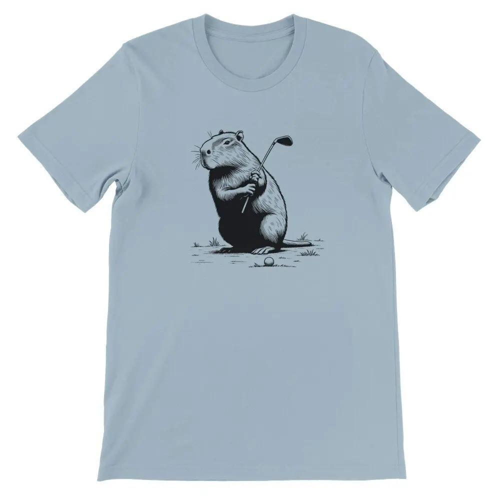 Капибара футболка для гольфа животное любовник забавный S него ее