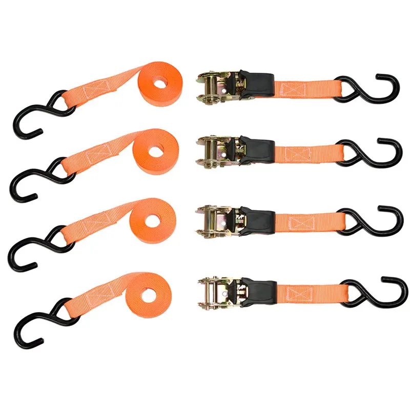 

For Orange Ratchet Straps - 1,500 lb Break Strength / 4-Pack) Car Accessories