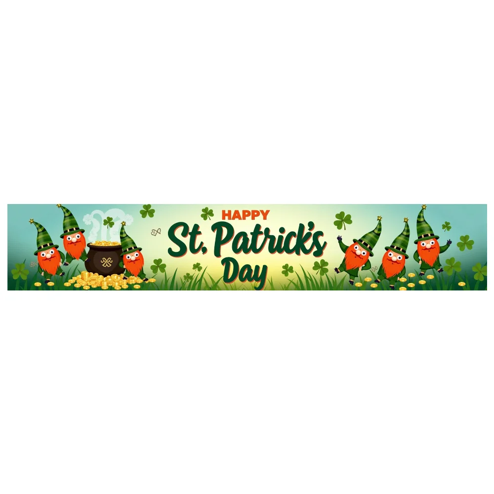 Легкий фон традиционный тканевый зеленый Happy Leprechaun для дома