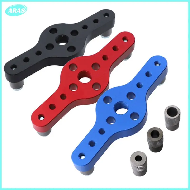 

Woodworking Tool Pocket Hole Jig 6/8/10mm Self-centering Scriber Doweling Jig Drill Guide Locator Vertical Hole Puncher Position