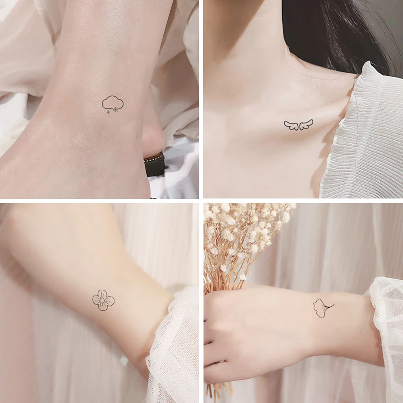 30 шт./компл. маленькие водонепроницаемые временные тату-наклейки женские милые
