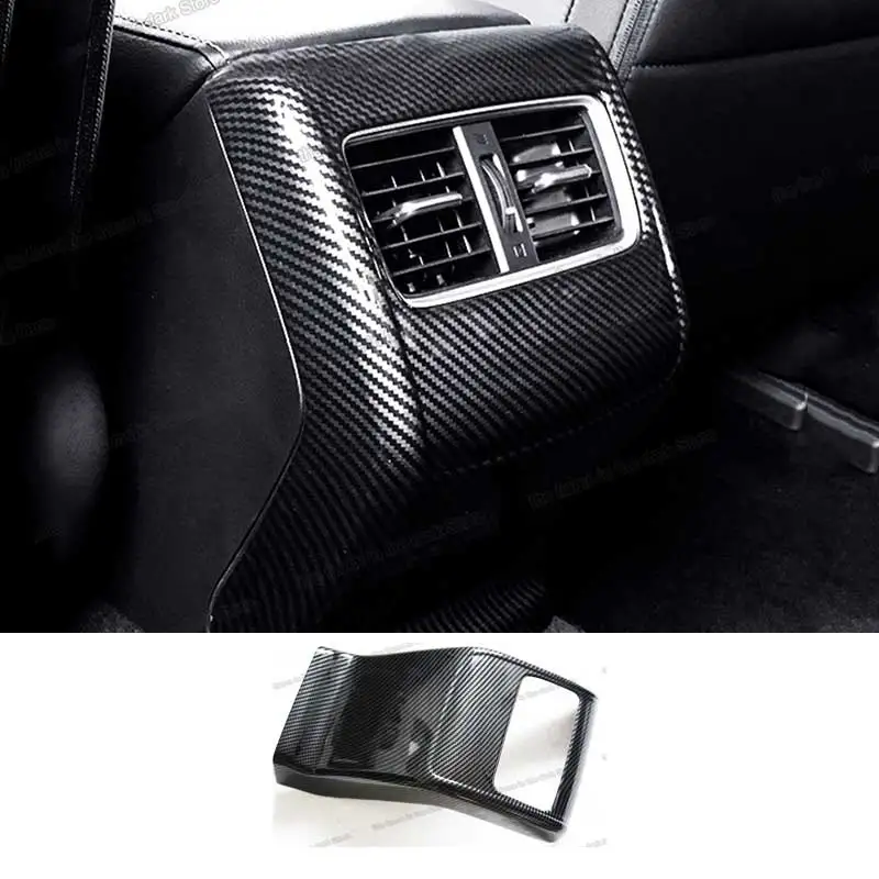 

Накладка на задний подлокотник автомобиля из углеродного волокна, хромированная накладка на вентиляционную решетку для Honda Accord 10th 2018 2019 2020, ...