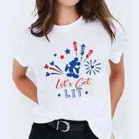 disney fireworks show with mickey mouse blue projection high quality print 2022 fashion singles exquisite womens white t shirt